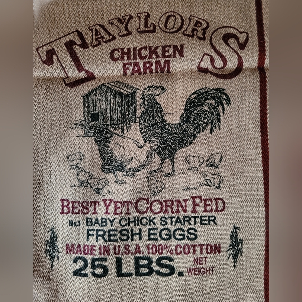 Taylor's Chicken Farm Burlap Table Runner